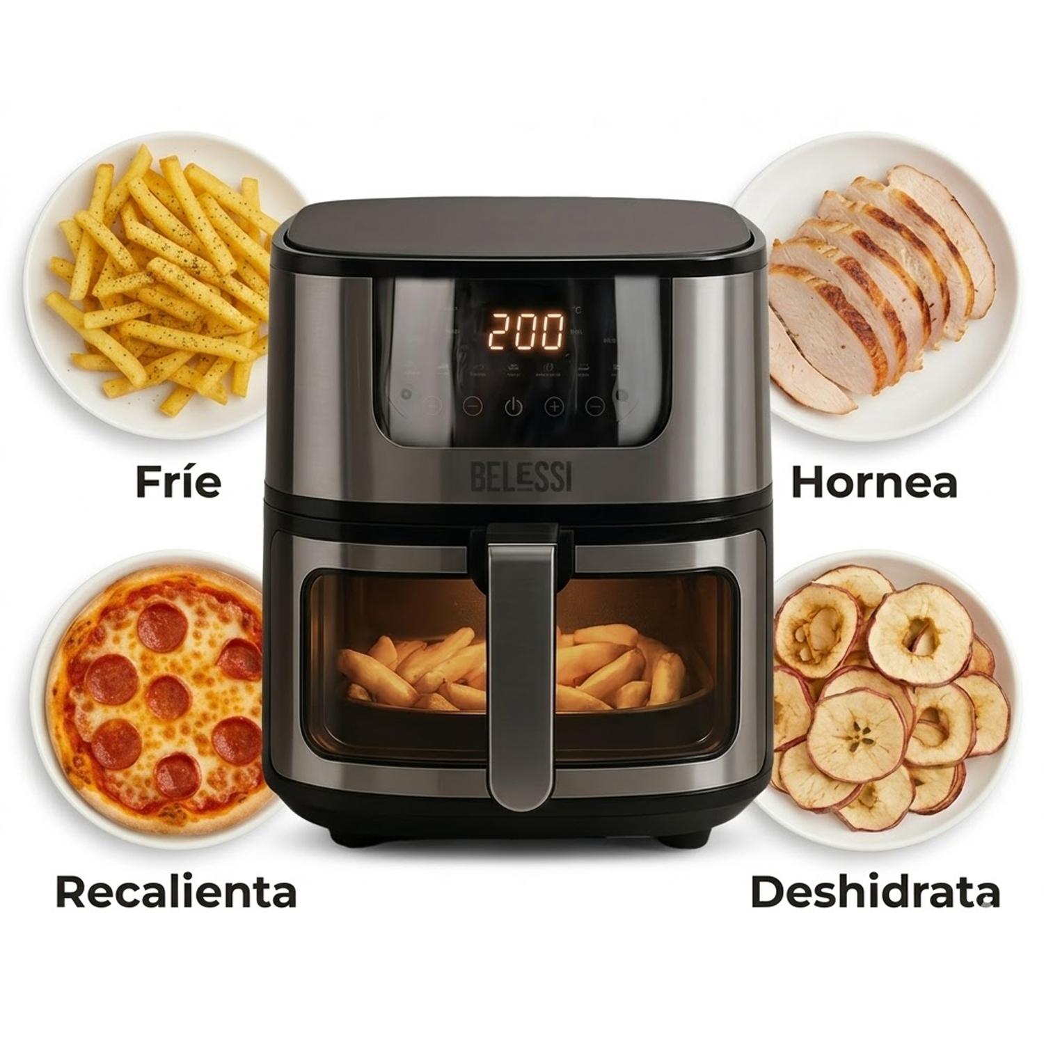 FREIDORA DE AIRE BELESSI 4.5LT 2400W BLSE003 - 9