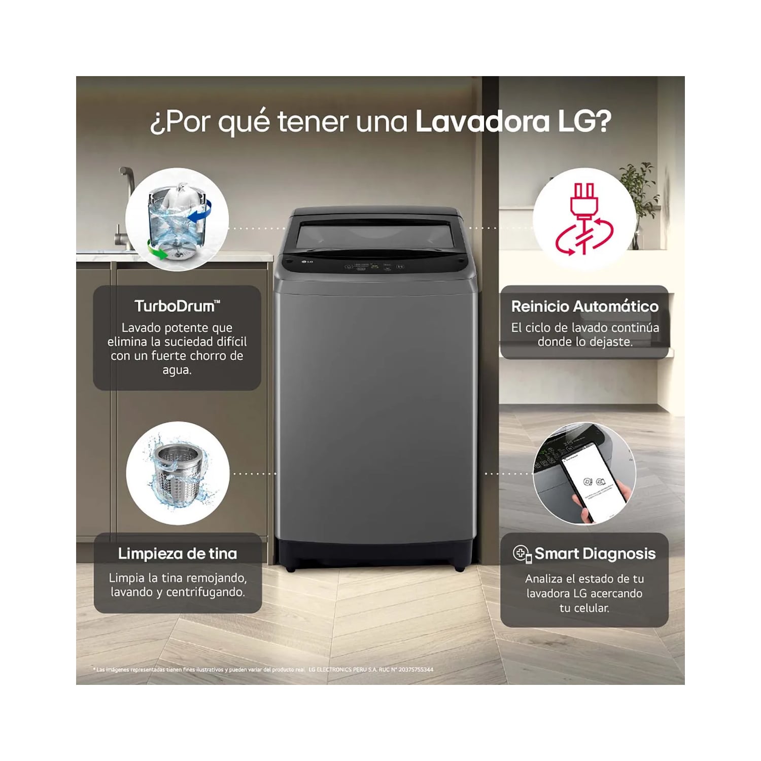 LAVADORA 13KG CARGA SUPERIOR NEGRO CLARO WT13BVTB - 4
