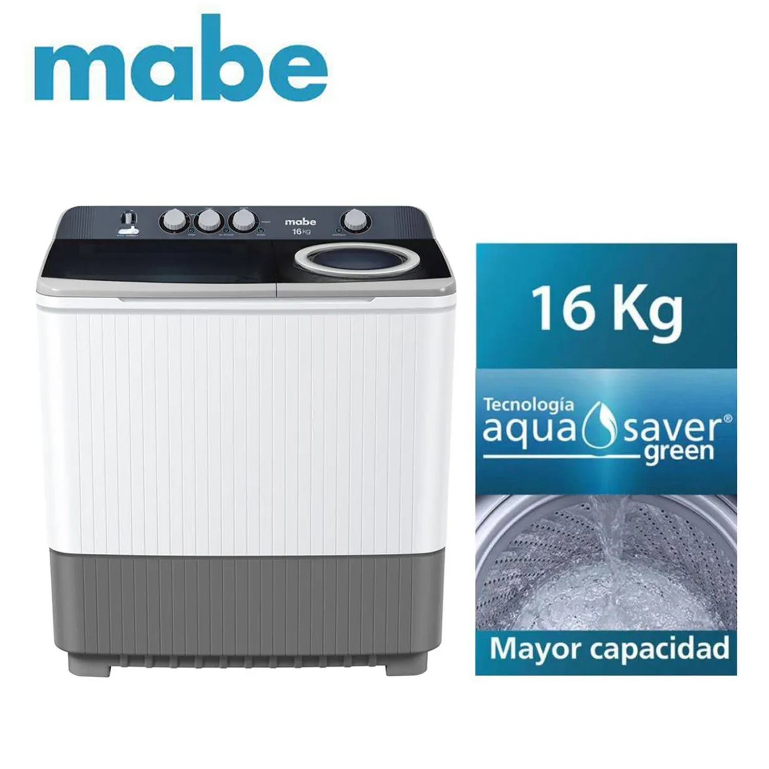 LAVADORA SEMIAUTOMÁTICA DE 16 KG BLANCA LMD6124PBBB0 - 1