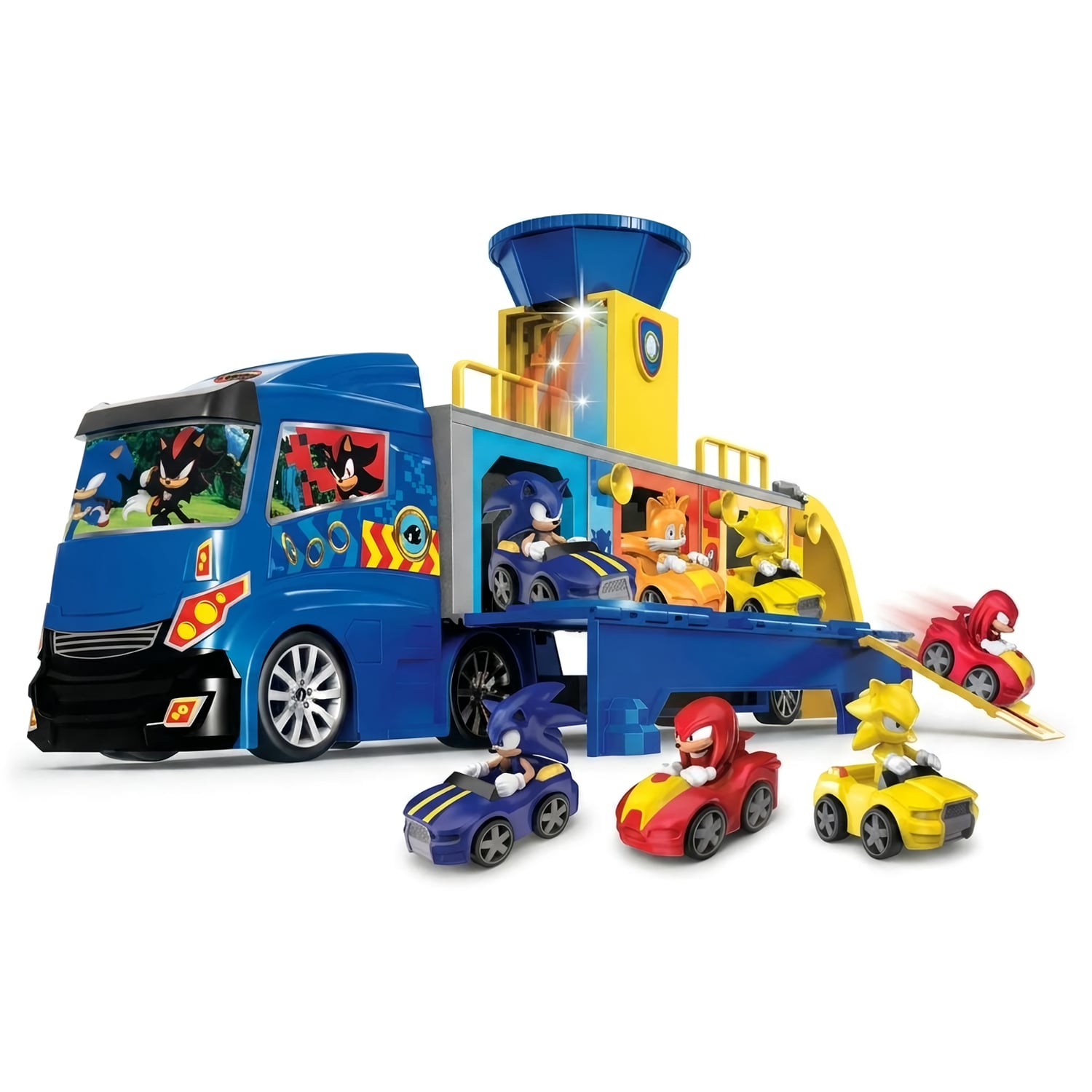 JUGUETE SET DE CAMIÓN Y COCHES CON LUCES SONIC WT005 - 3