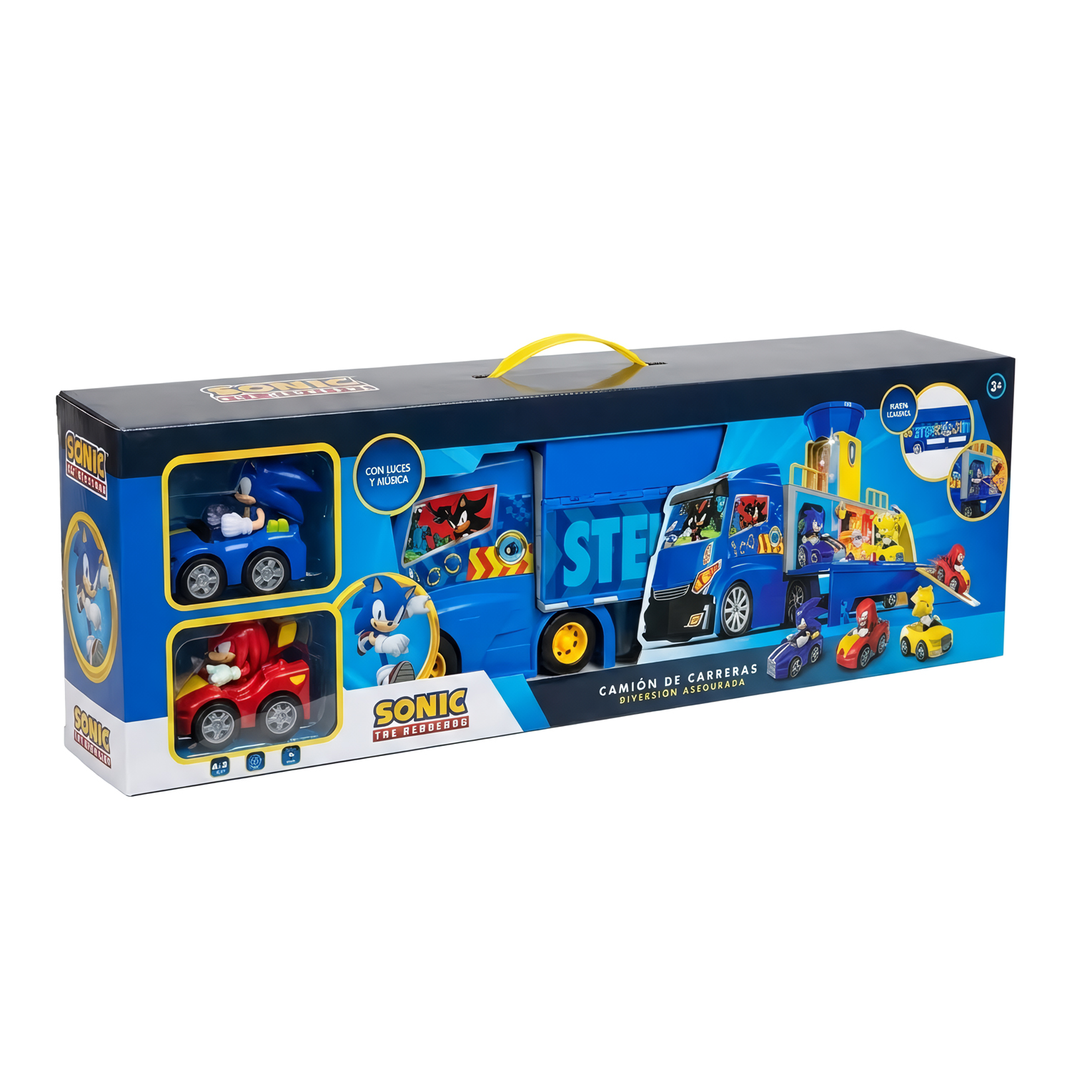 JUGUETE SET DE CAMIÓN Y COCHES CON LUCES SONIC WT005 - 5