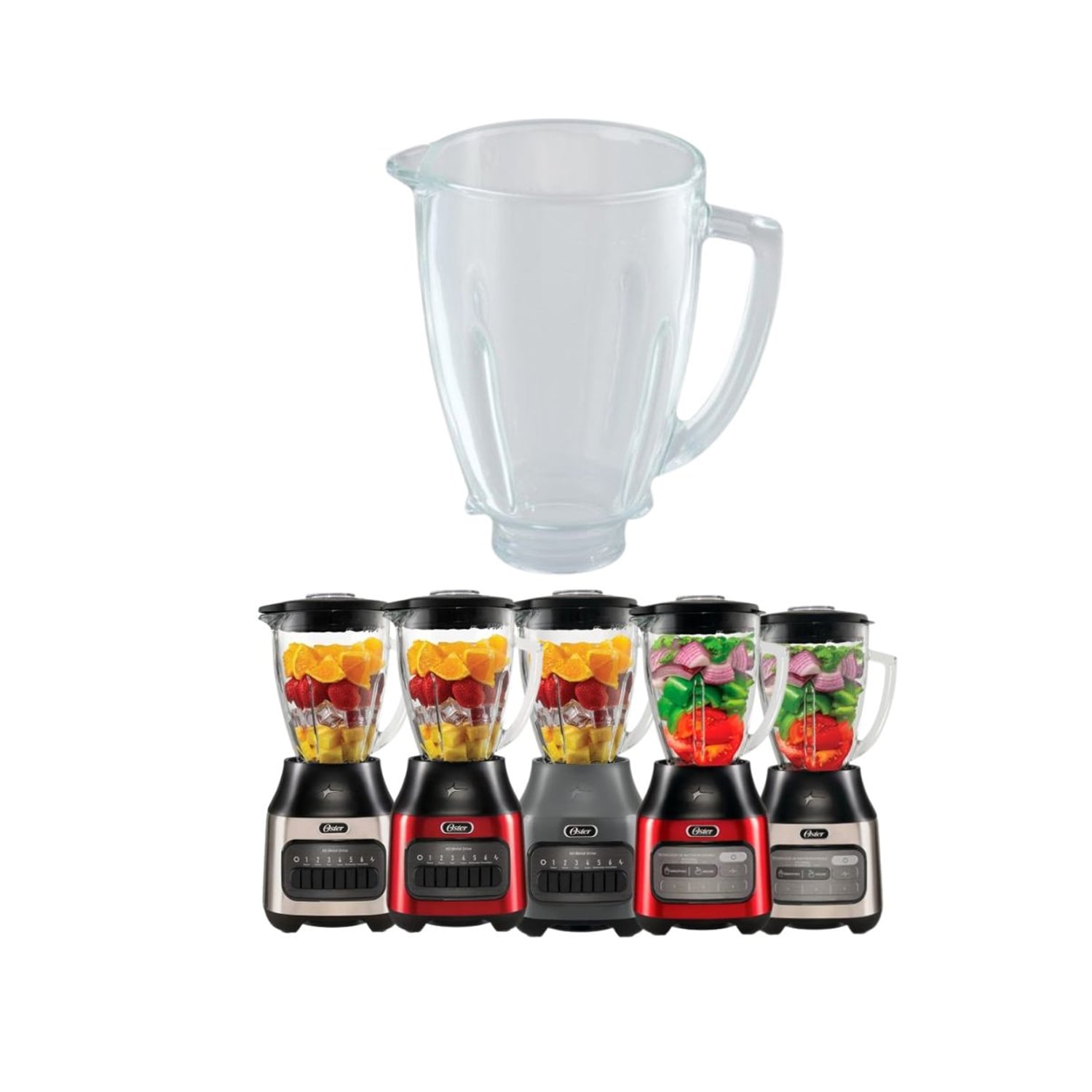 VASO DE VIDRIO CONTEMPORÁNEO GRANEL LICUADORA OSTER - 5