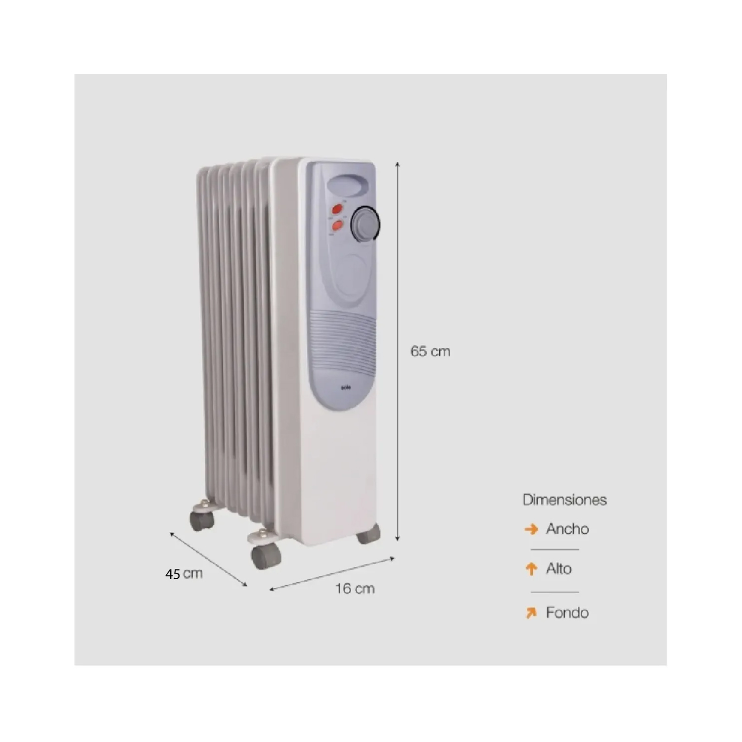 ESTUFA DE ACEITE SOLE ELÉCTRICA 9 CELDAS 2000W SOLE2000 - 7