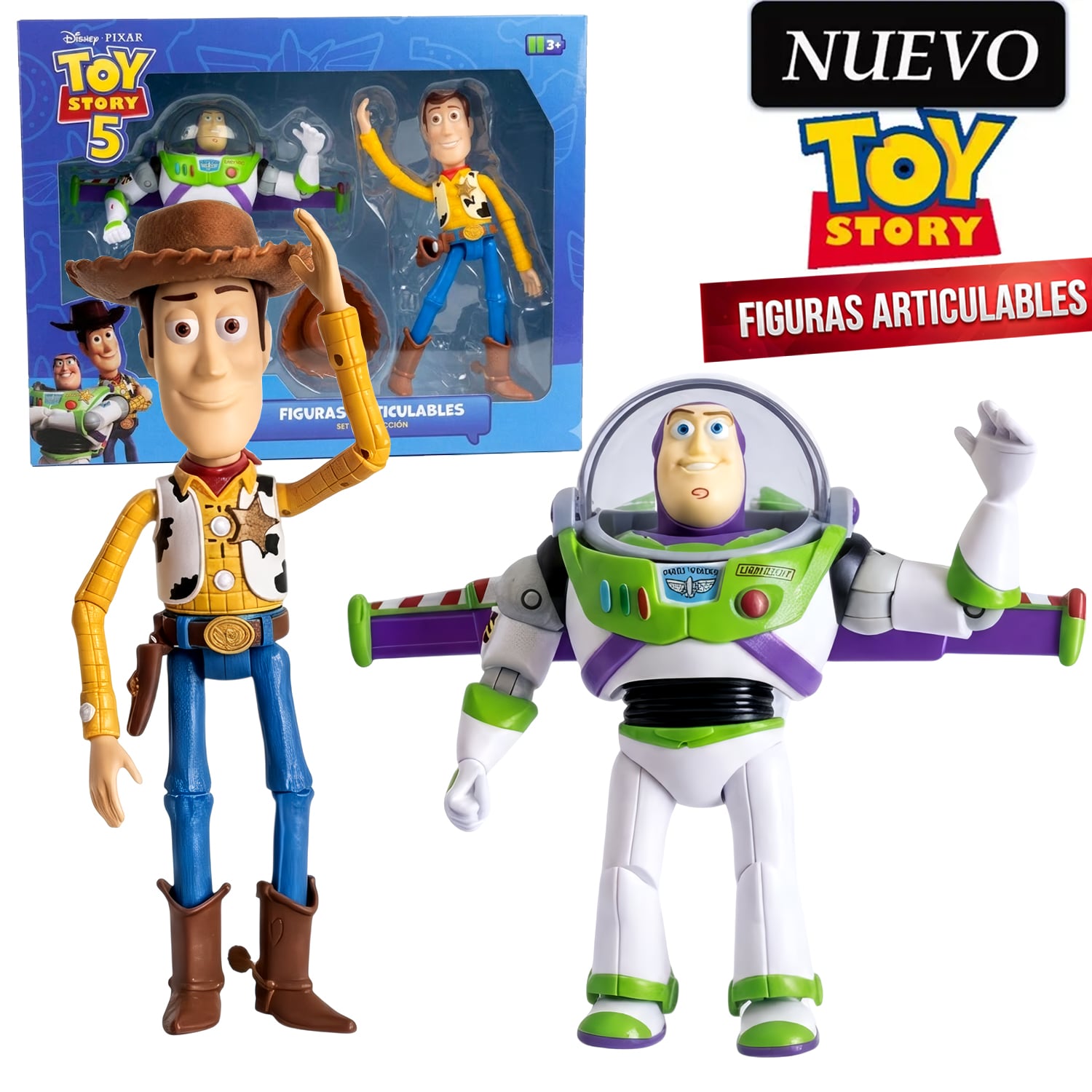 SET DE FIGURAS DE ACCIÓN WOODY Y BUZZ LIGHTYEAR TOY STORY TS-M2-4 - 1