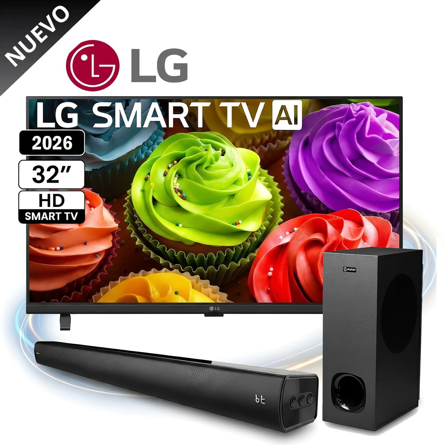 TELEVISOR LG SMART TV 32 HD 32LB650BPSA CON WEBOS +SOUNDBAR - 1