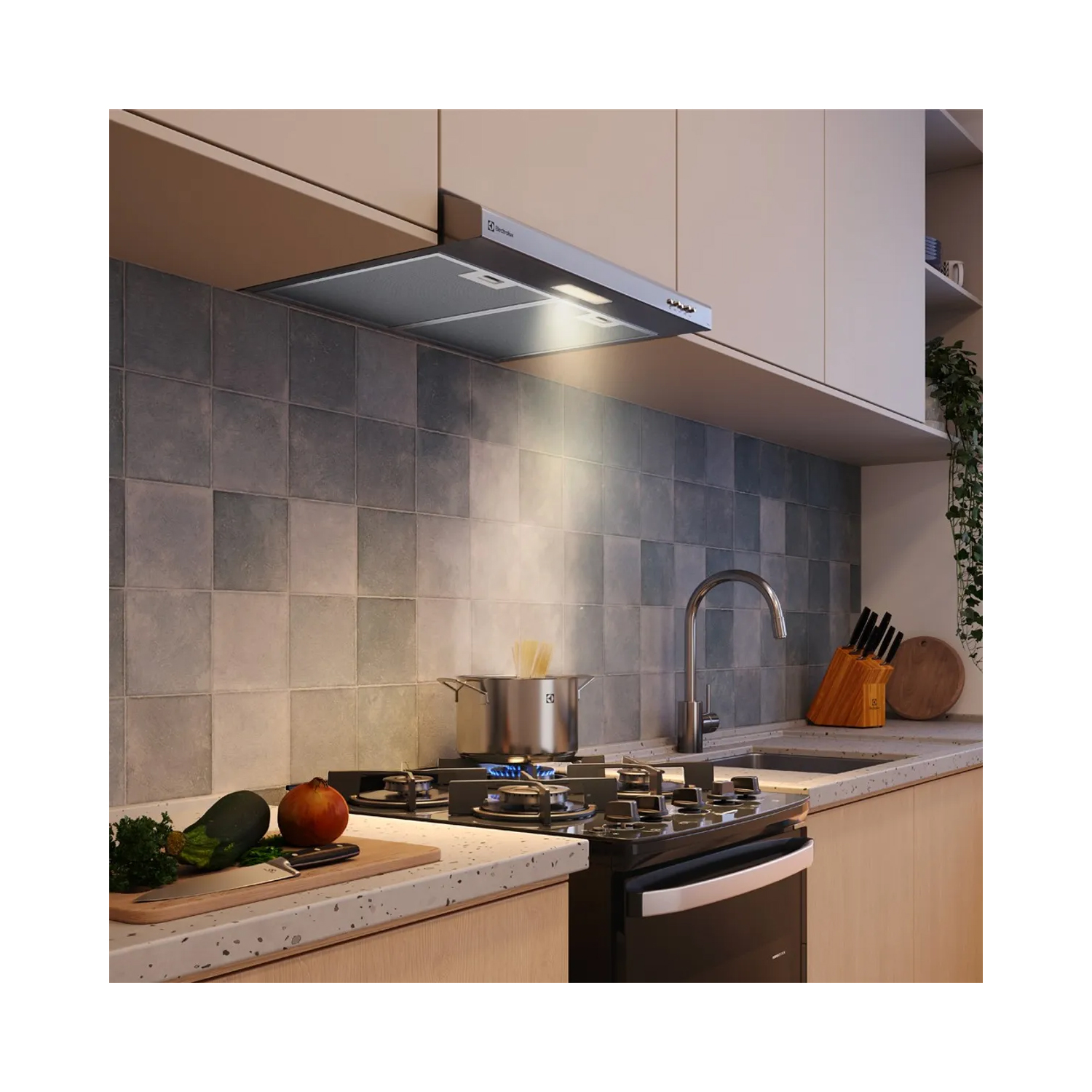 CAMPANA EXTRACTORA ELECTROLUX 60CM ALTO PODER DE SUCCIÓN E ILUMINACIÓN LED INOX DE6SS - 4