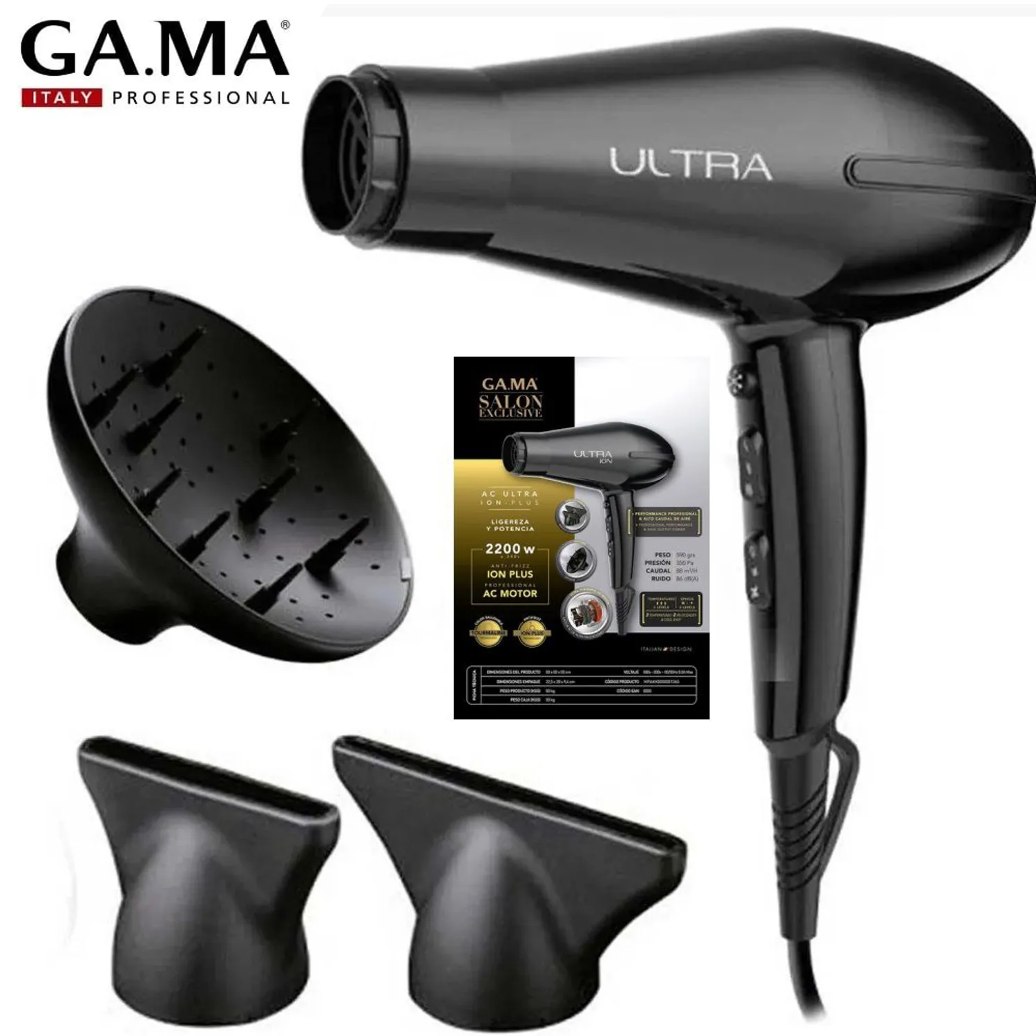 SECADORA ULTRA ION DE 2 VELOCIDADES GAMA BECHD0000002004 - 1