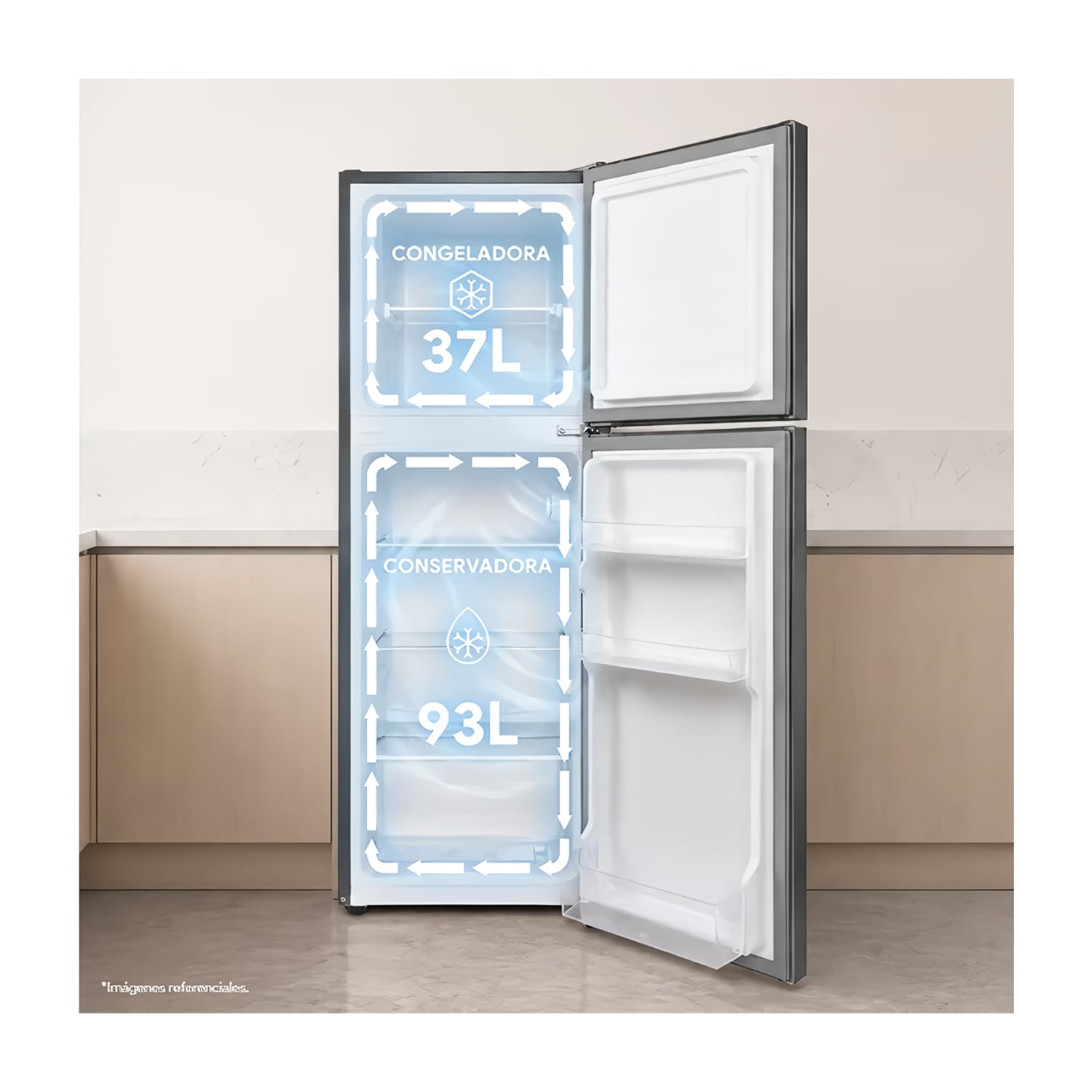 REFRIGERADORA MIRAY RM-136H BLACK EURO FRÍO 130L - 3