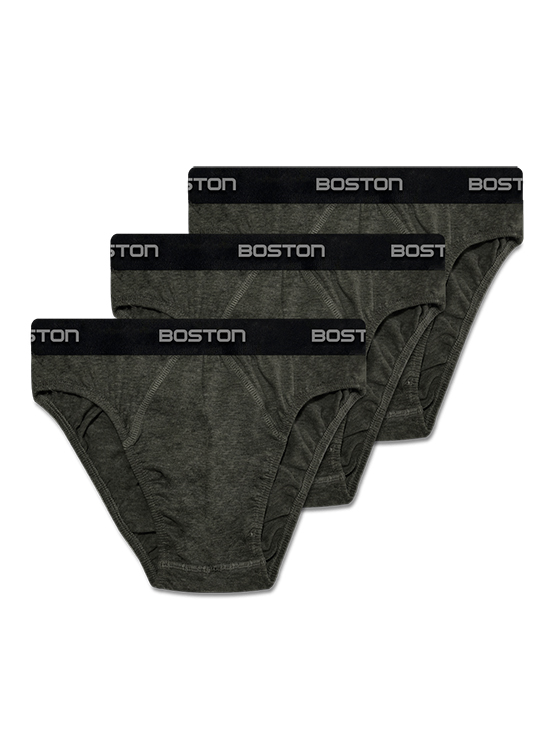 PACK 3 CALZONCILLOS BOSTON DEPORTIVO CON ELASTICO VISIBLE NEGRO JASPEADO - 2
