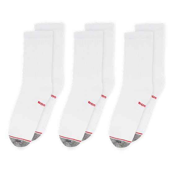 PACK 3 MEDIAS HOMBRE BOSTON DEPORTIVAS BLANCO - 1