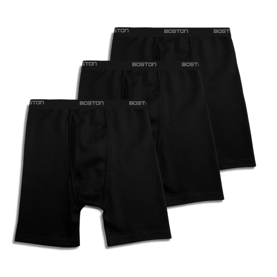 PACK 3 BÓXERS HOMBRE BOSTON BICISHORT TEJIDO RIB NEGRO - 1
