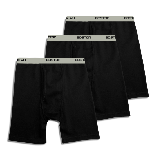 PACK 3 BÓXERS HOMBRE BOSTON BICISHORT TEJIDO RIB NEGRO - 2