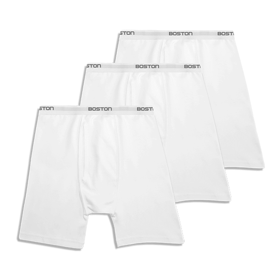 PACK 3 BÓXERS HOMBRE BOSTON BICISHORT TEJIDO RIB BLANCO - 1