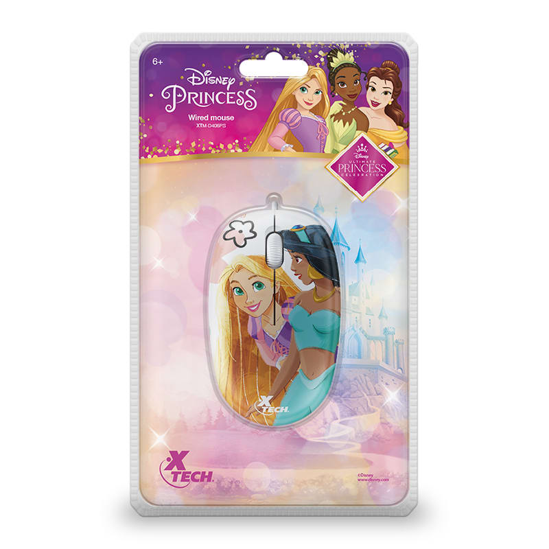 MOUSE CABLEADO XTECH ED PRINCESAS DE DISNEY (XTM-D406PS) - 4