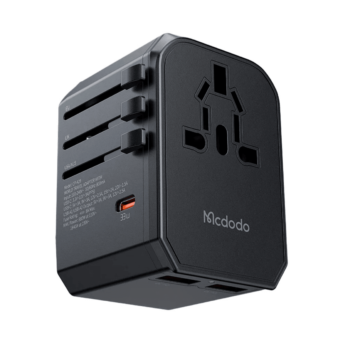 ADAPTADOR DE VIAJE UNIVERSAL MCDODO DE CARGA RÁPIDA 33W (CP-4290) - 2