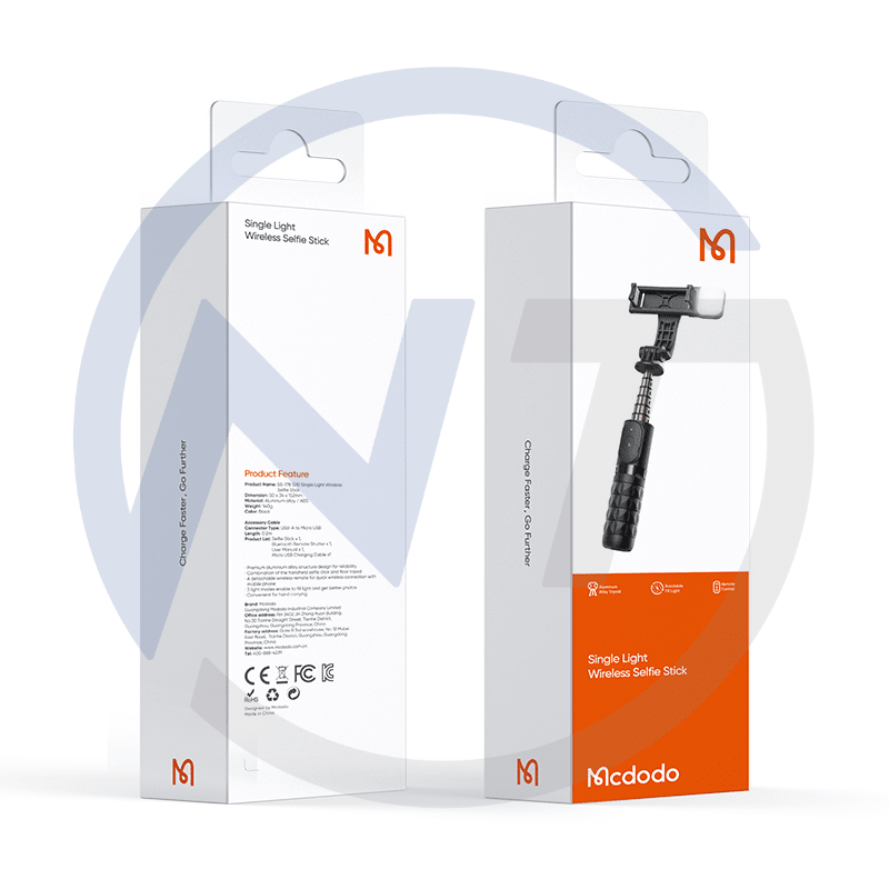 PALO/TRIPODE SELFIE STICK MCDODO CON LUZ Y DISPARADOR BLUETOOH (SS-1781) - 5