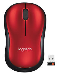 MOUSE LOGITECH INALÁMBRICO M185 ROJO (910-003635) - 1