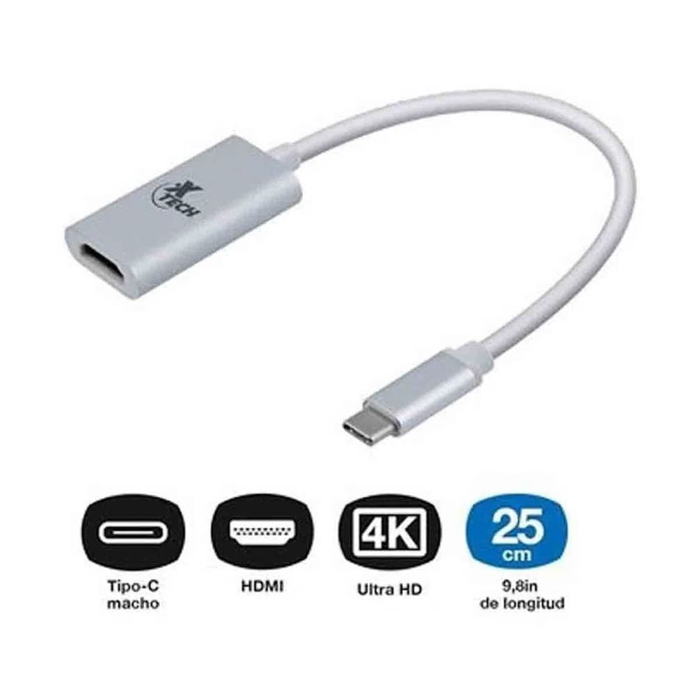 ADAPTADOR CONVERTIDOR PARA VIDEO XTECH - USB TYPE C (XTC-540) - 2