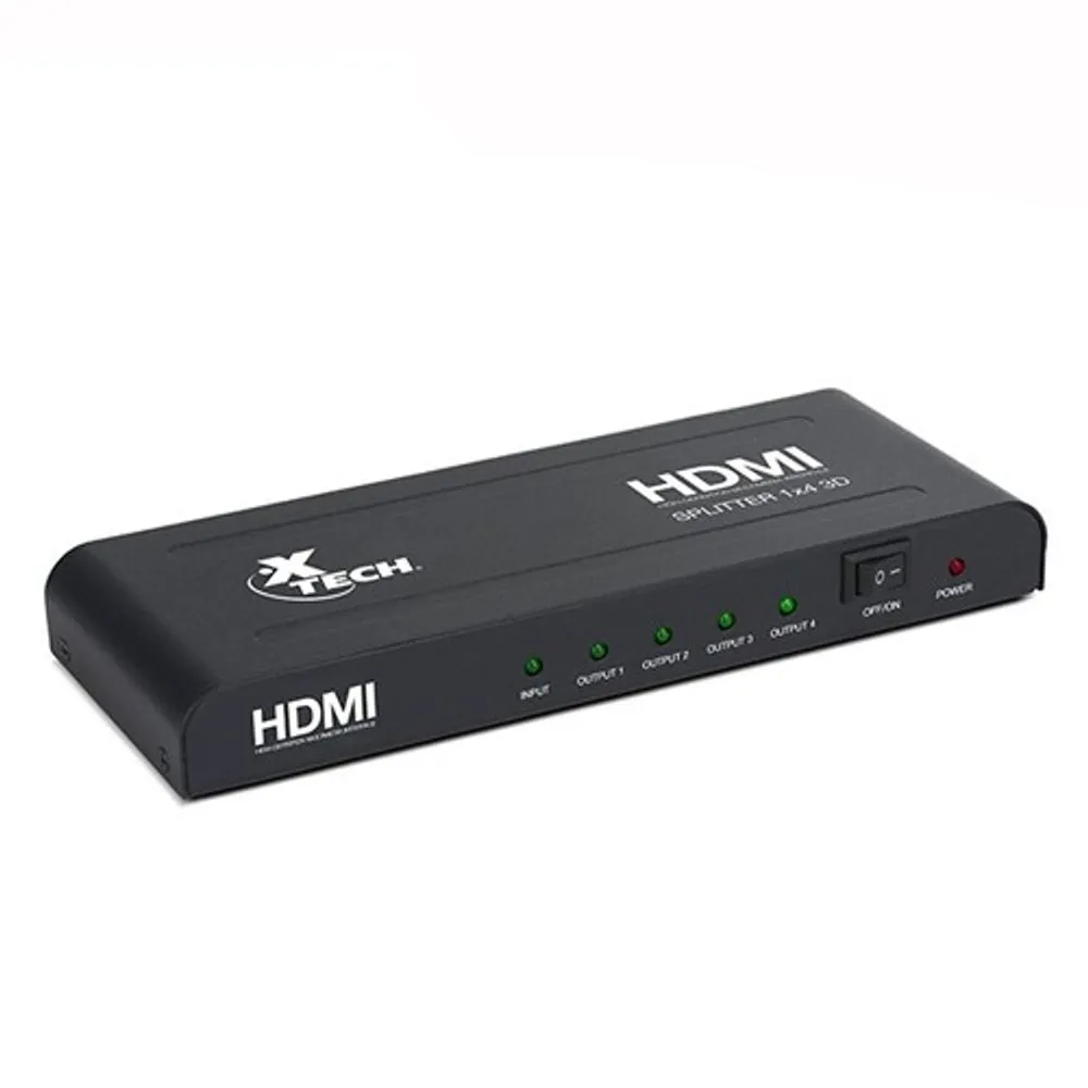ADAPTADOR XTECH HDMI SPLITTER 1 INPUT TO 4 OUTPUTS (XHA-410) - 1