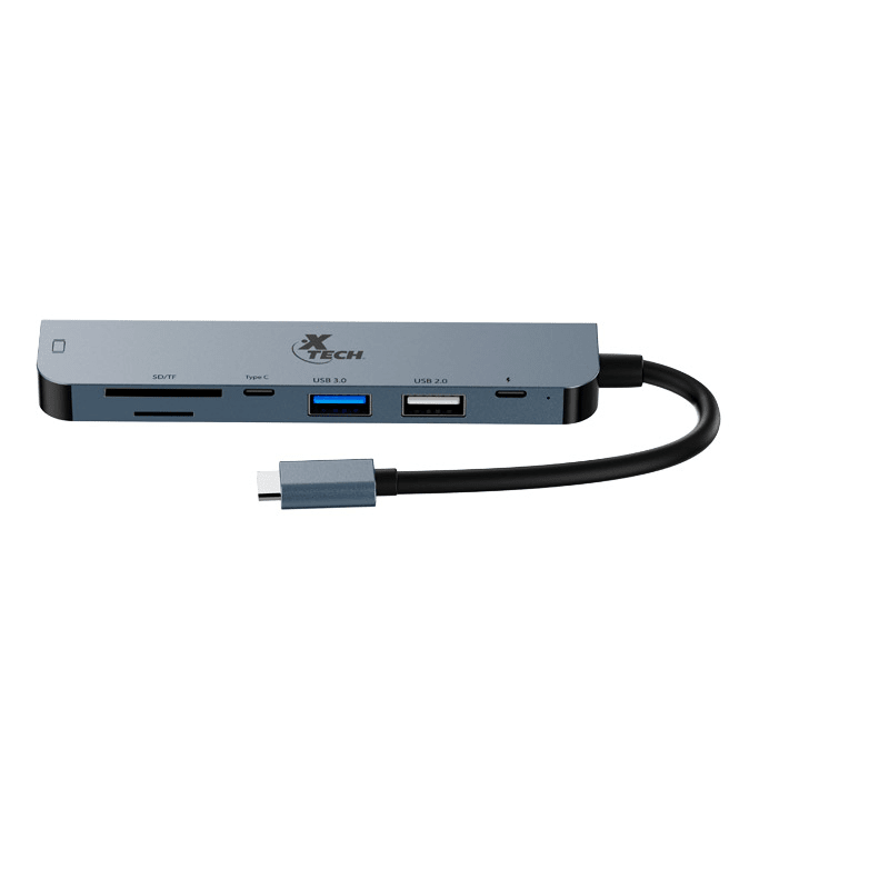 ADAPTADOR XTECH MULTIPUERTO 7 EN 1 CON CONEXION USB-C (XTC-571) - 2