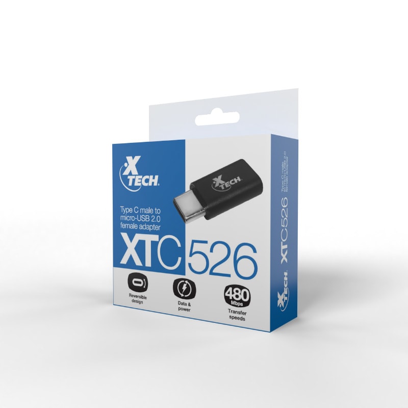 ADAPTADOR XTECH TIPO C MACHO A MICRO USB 2.0 HEMBRA (XTC-526) - 3