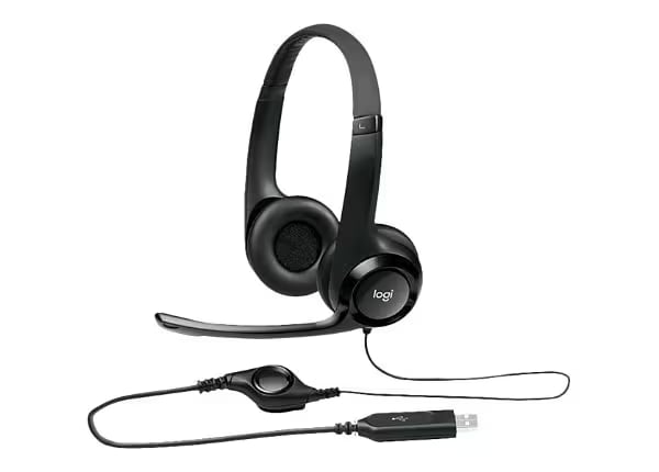 AURICULAR CON MICRÓFONO LOGITECH H390 USB NEGRO (981-000014) - 1