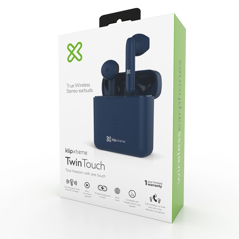 AUDÍFONOS INALÁMBRICOS TWINTOUCH KLIP XTREME AZUL (KTE-010BL) - 4