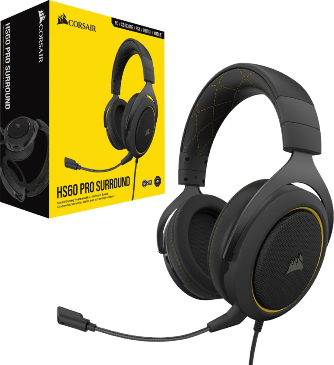 AURICULAR CORSAIR ESTEREO HS60 7.1 YELLOW (CA-9011214-NA) - 6