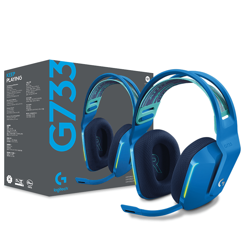 AURICULAR INALAMBRICO ULTRALIGERO LOGITECH G733 LIGHTSPEED AZUL (981-000942) - 2