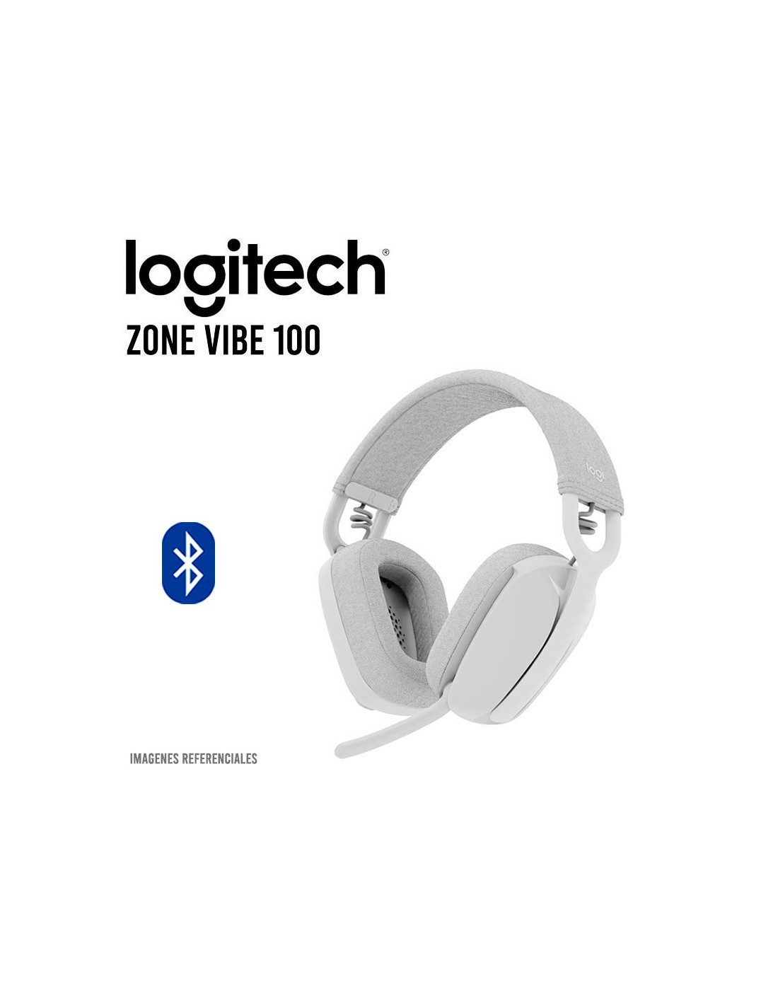 AURICULAR LOGITECH ZONE VIBE 100 BT PLATA (981-001218) - 3
