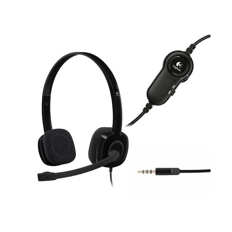 AURICULAR LOGITECH H151 BLACK STEREO 3.5MM (981-000587) - 3
