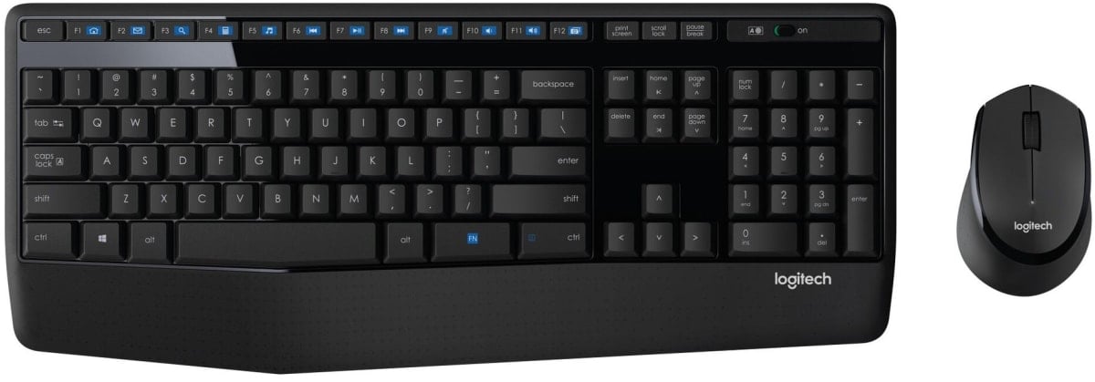 TECLADO LOGITECH + MOUSE MK345 WIRELESS USB SP BLACK (920-007820) - 1