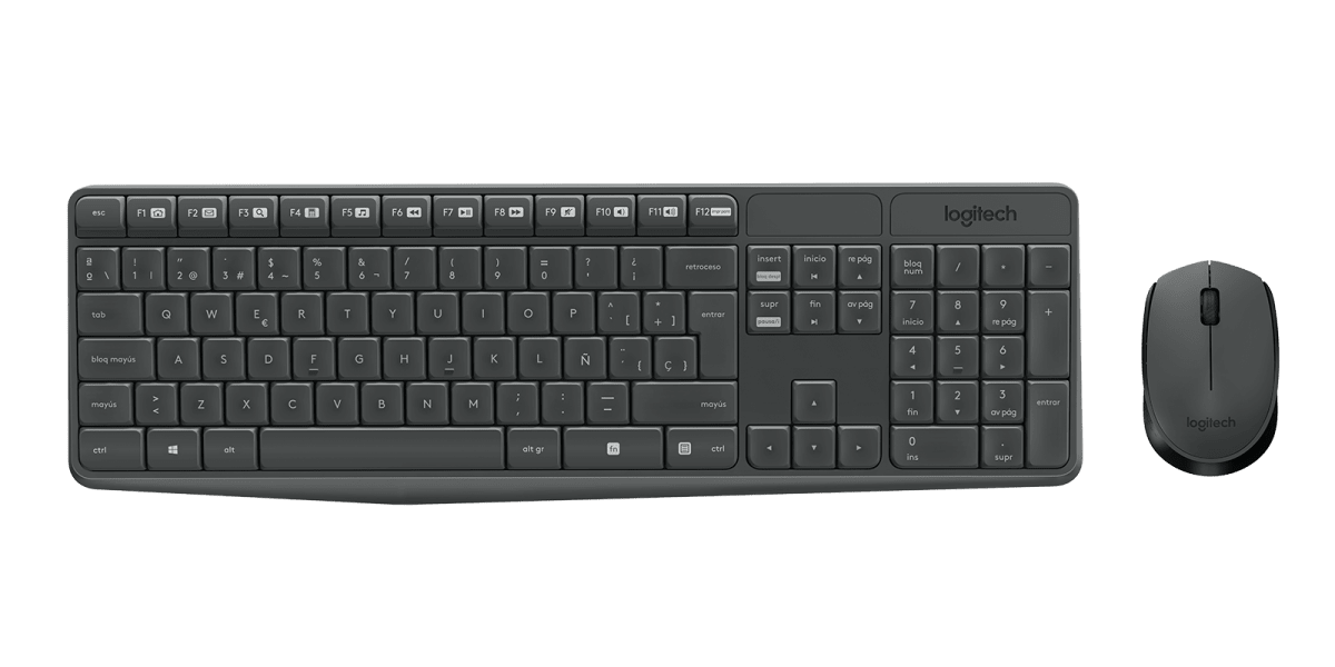 KIT TECLADO Y MOUSE LOGITECH MK235 INALAMBRICO (920-007901) - 1