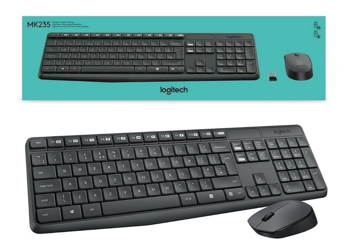 KIT TECLADO Y MOUSE LOGITECH MK235 INALAMBRICO (920-007901) - 2