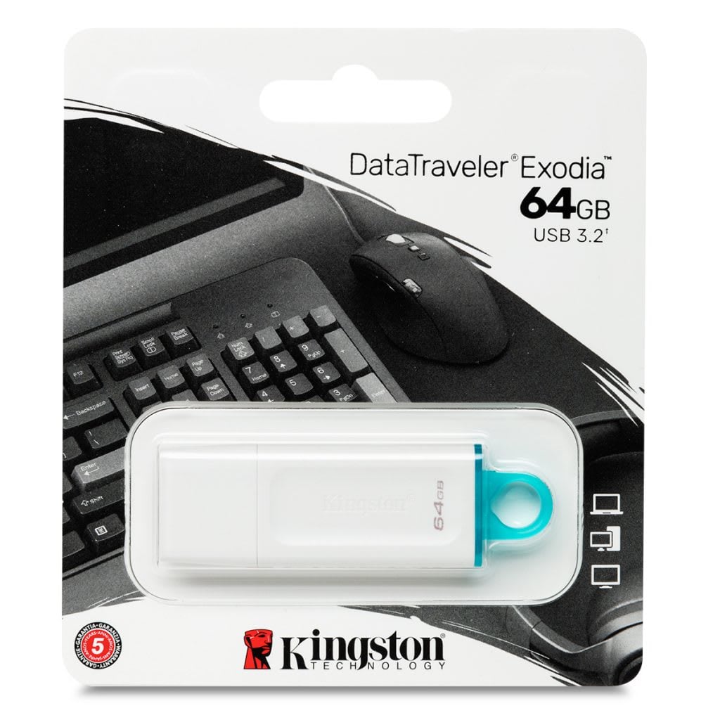 MEMORIA USB KINGSTON DATATRAVELER EXODIA 64GB, 3.2 (KC-U2G64-5R) - 1