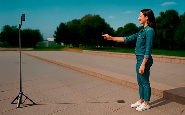 SELFIE STICK XTECH SNAPFLEX CON TRIPODE Y CONTROL REMOTO (XSS-211) - 4