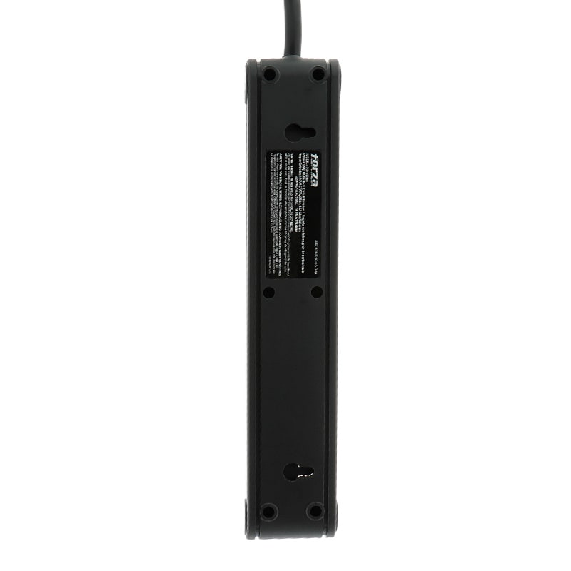 REGLETA FORZA POWER STRIP 120/240V X 6 NEGRO (PS-1006B) - 3