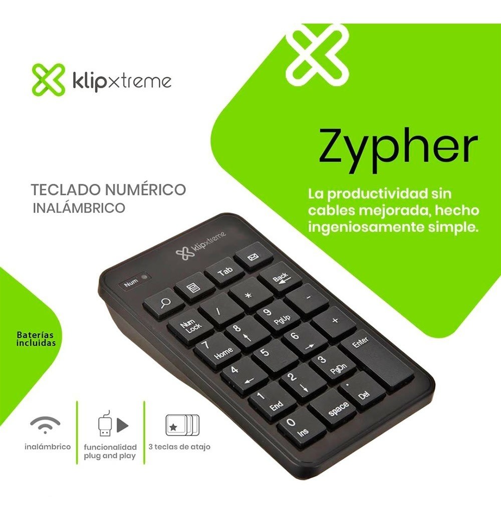 TECLADO NUMERICO ZYPHER WIRELESS (KNP-110) - 3