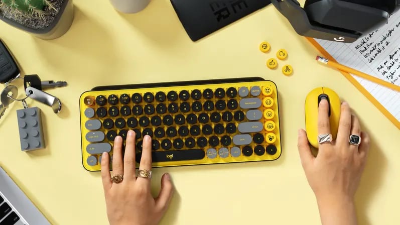 TECLADO MECÁNICO LOGITECH POP KEYS WS BK/YL (920-010713) - 4