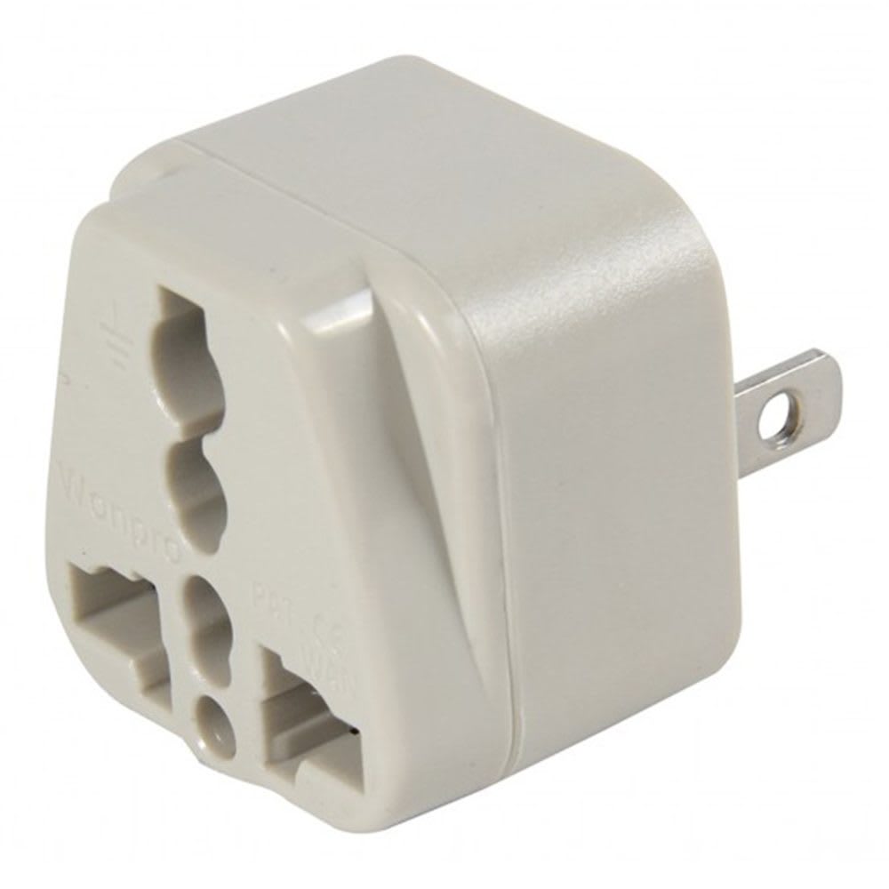 ADAPTADOR UNIVERSAL WONPRO 10A 250V GRIS - 1