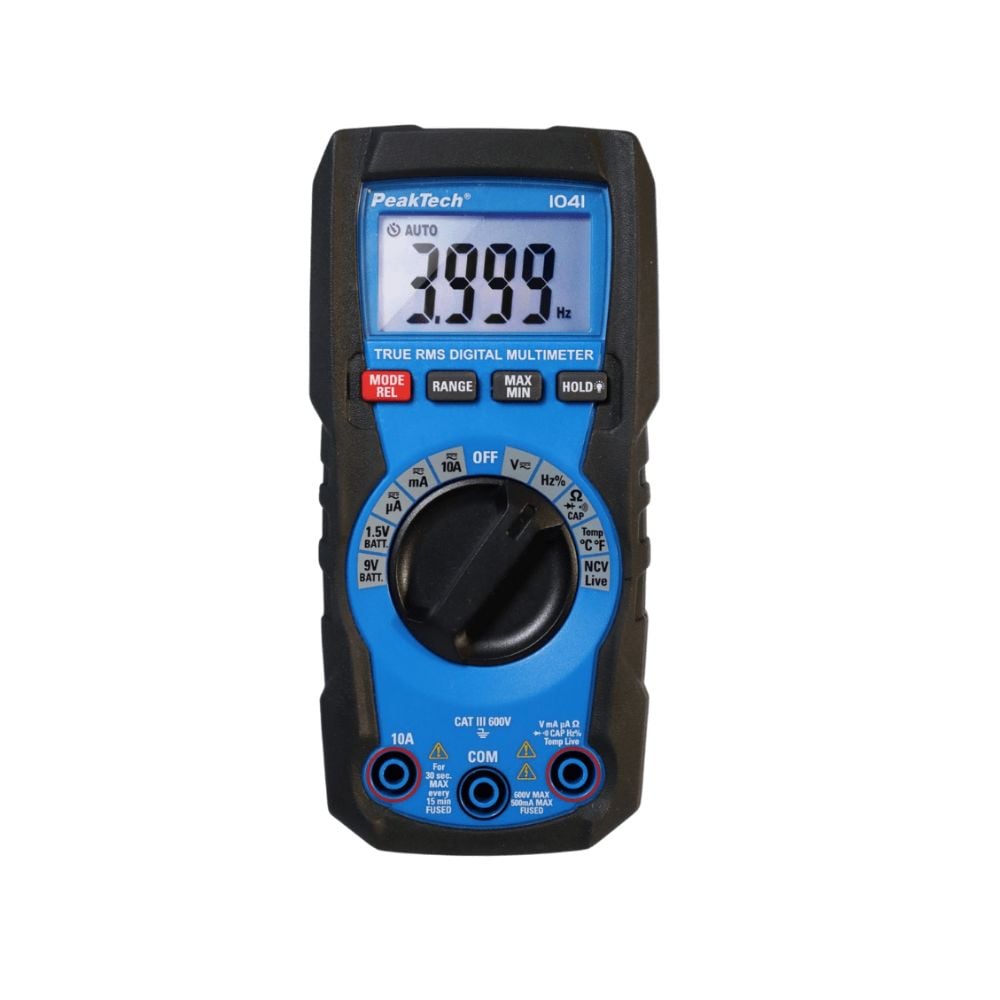 MULTIMETRO DIGITAL P1041 PEAKTECH PORTATIL 4000 COUNTS 600V AC/DC -10A AC/DC (P1041) - 1