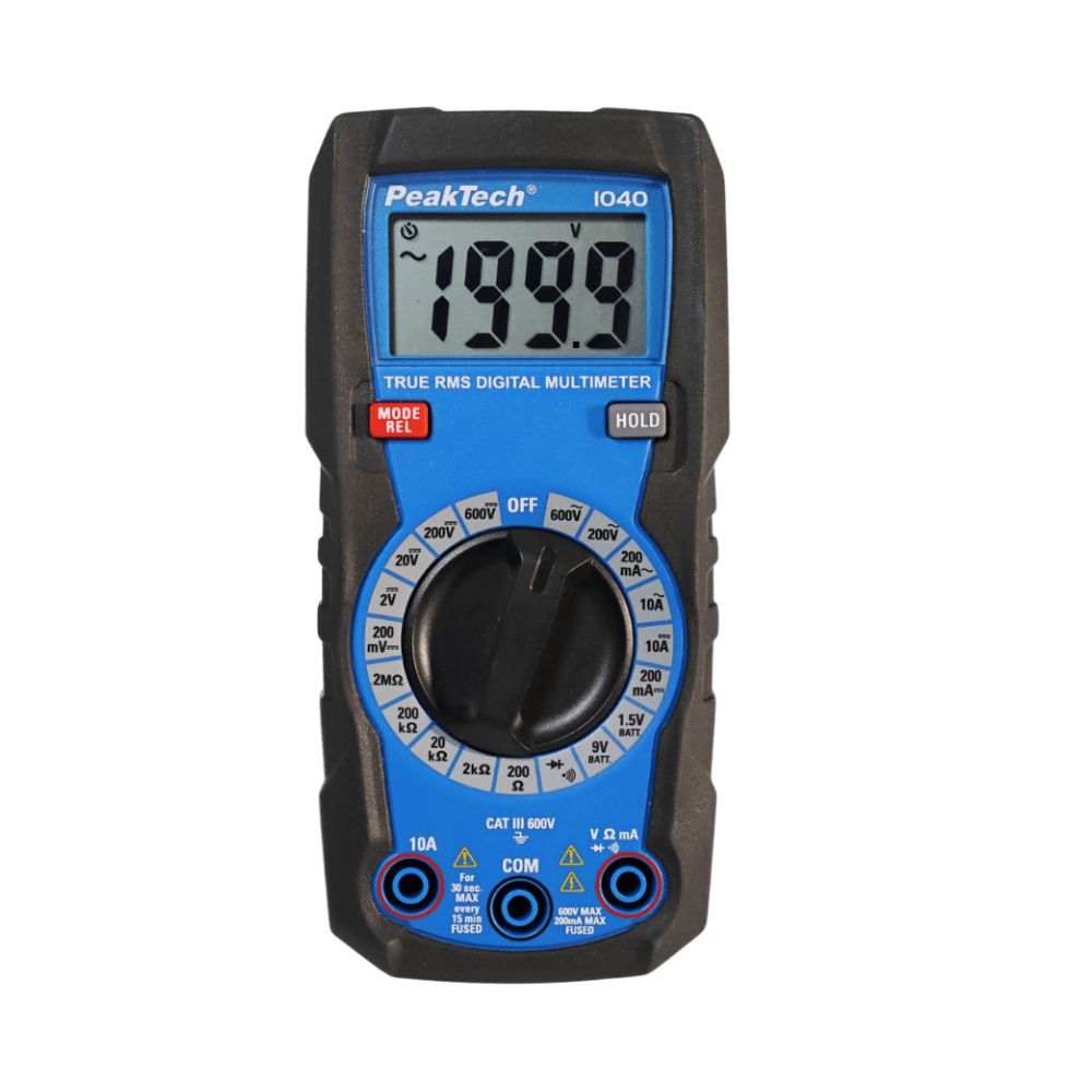 MULTIMETRO DIGITAL P1040 PEAKTECH PORTATIL 2000 COUNTS 600V AC/DC - 10A AC/DC (P1040) - 1