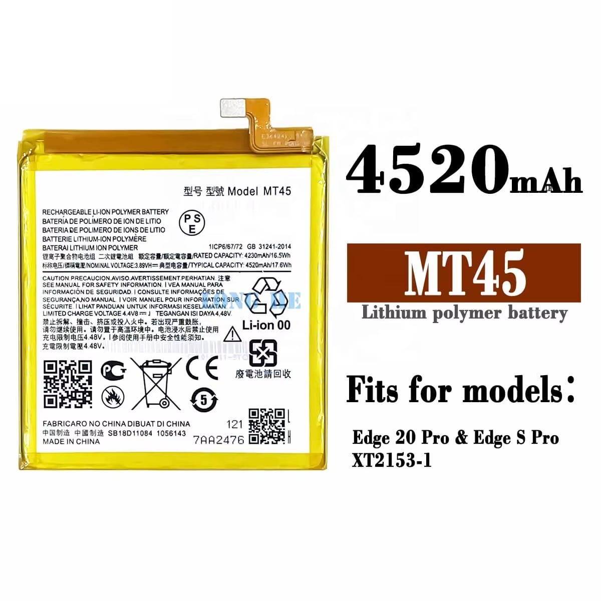 BATERIA MOTO EDGE 20 PRO MT45 NUEVO - 1