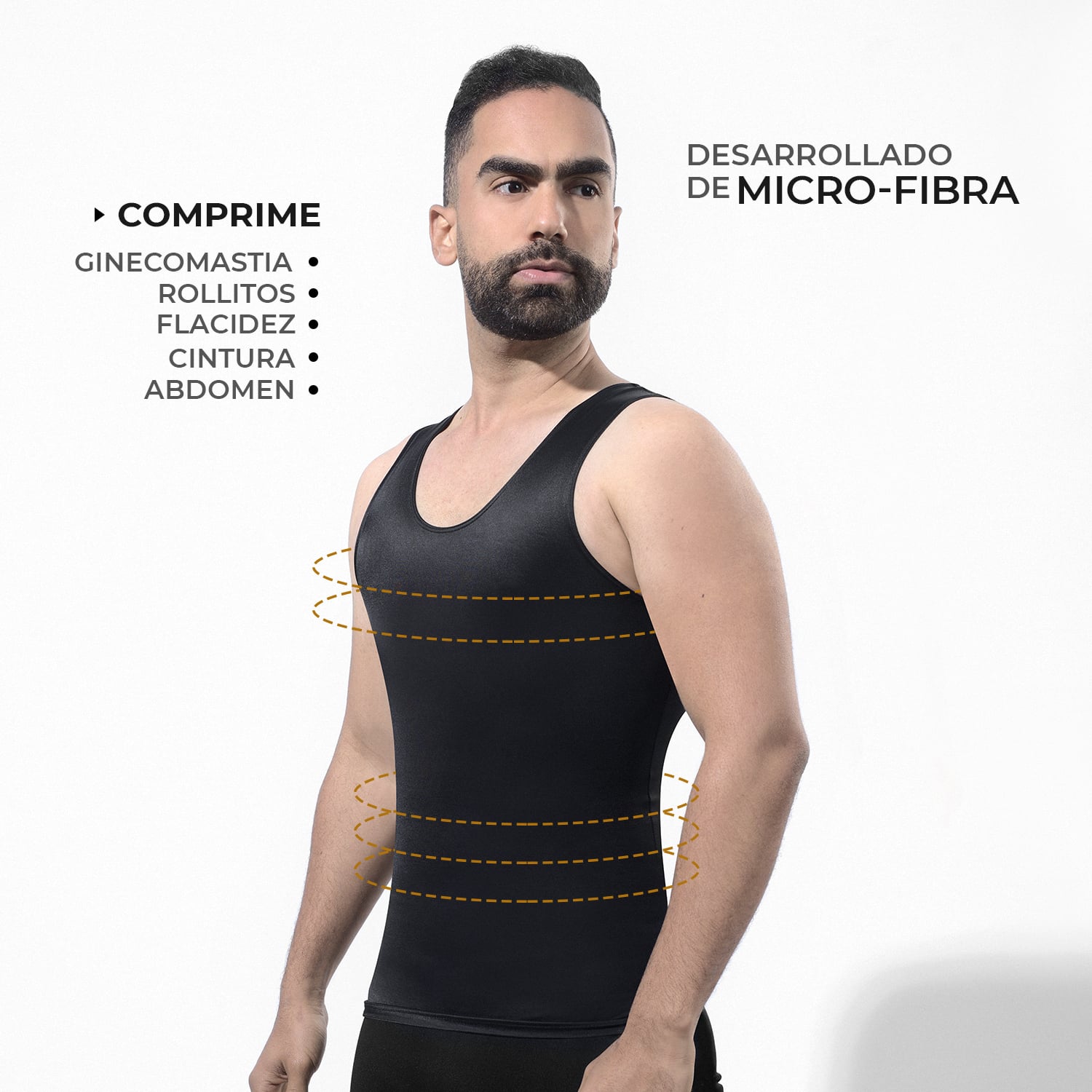 BIVIDÍ FAJA HOMBRE ONHUL COMPRESORA PECHO GRASO TETILLAS FLACIDEZ CINTURA - 3