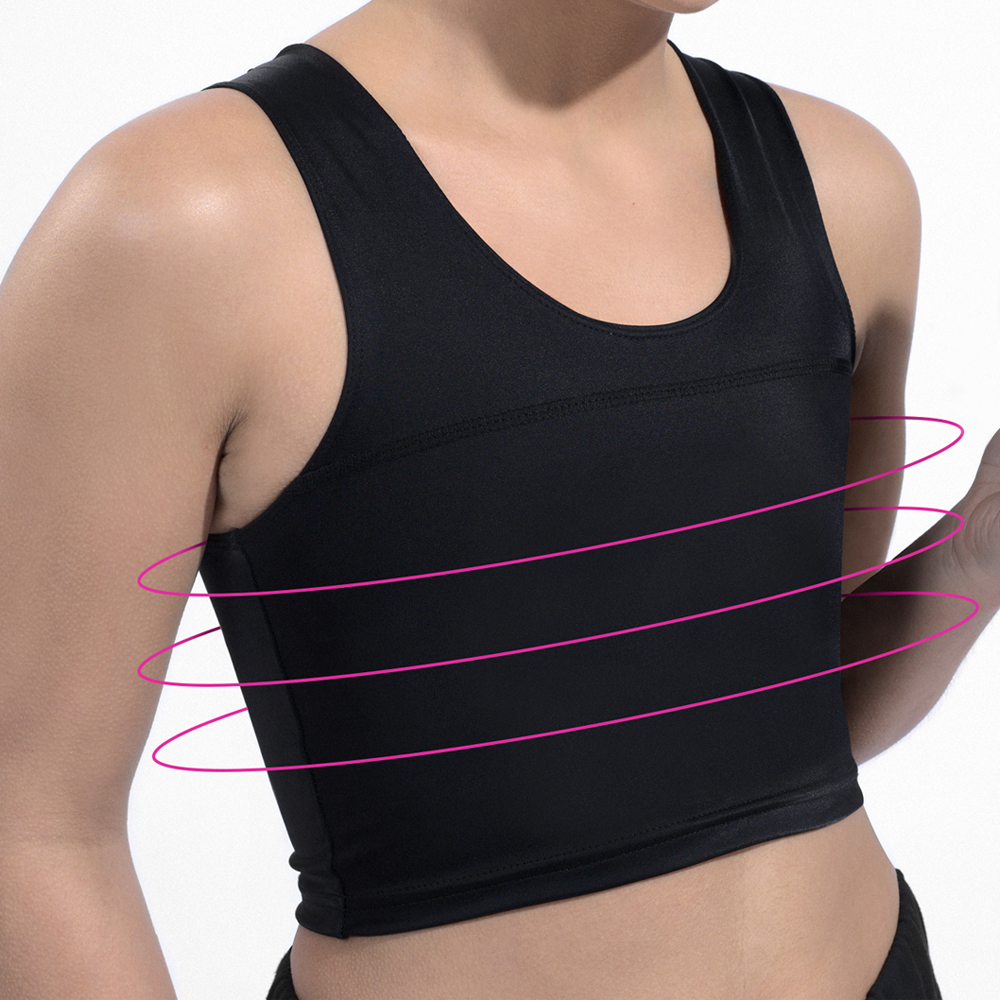 FAJA MUJER ONHUL NEGRO COMPRESOR DE PECHO CHEST BINDER TOMBOY - 2
