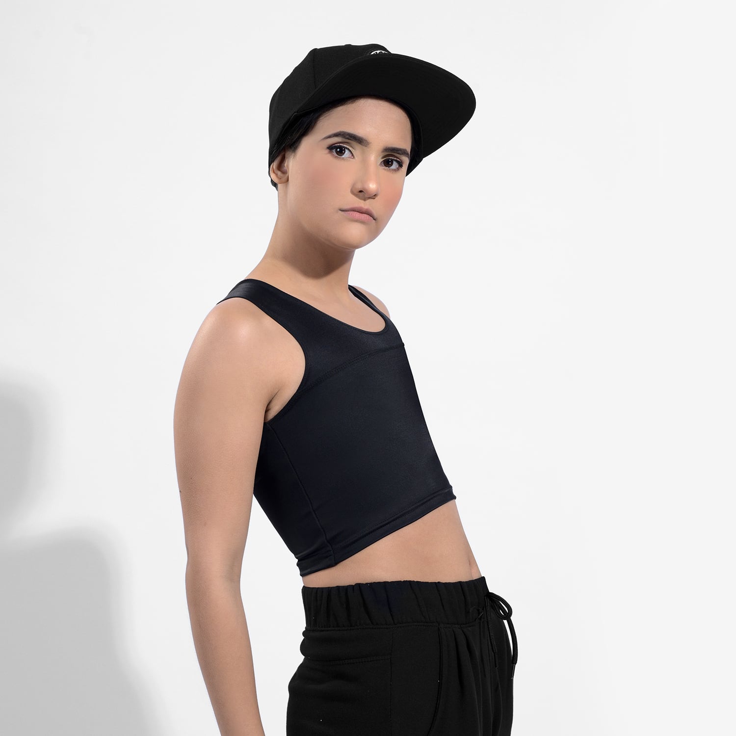 FAJA MUJER ONHUL NEGRO COMPRESOR DE PECHO CHEST BINDER TOMBOY - 3