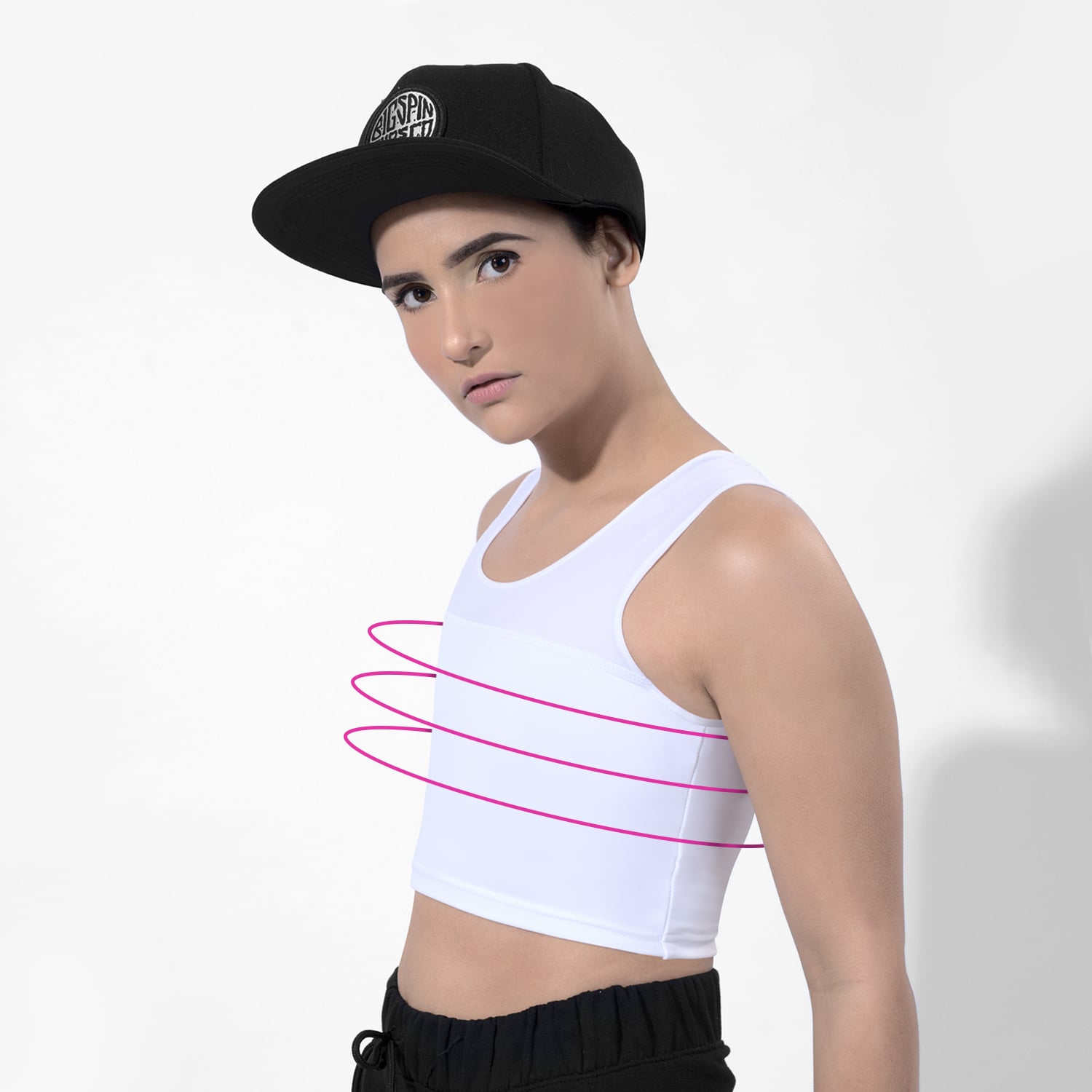 FAJA UNISEX ONHUL BLANCO PECHO COMPRESOR TOMBOY CHEST BINDER - 1