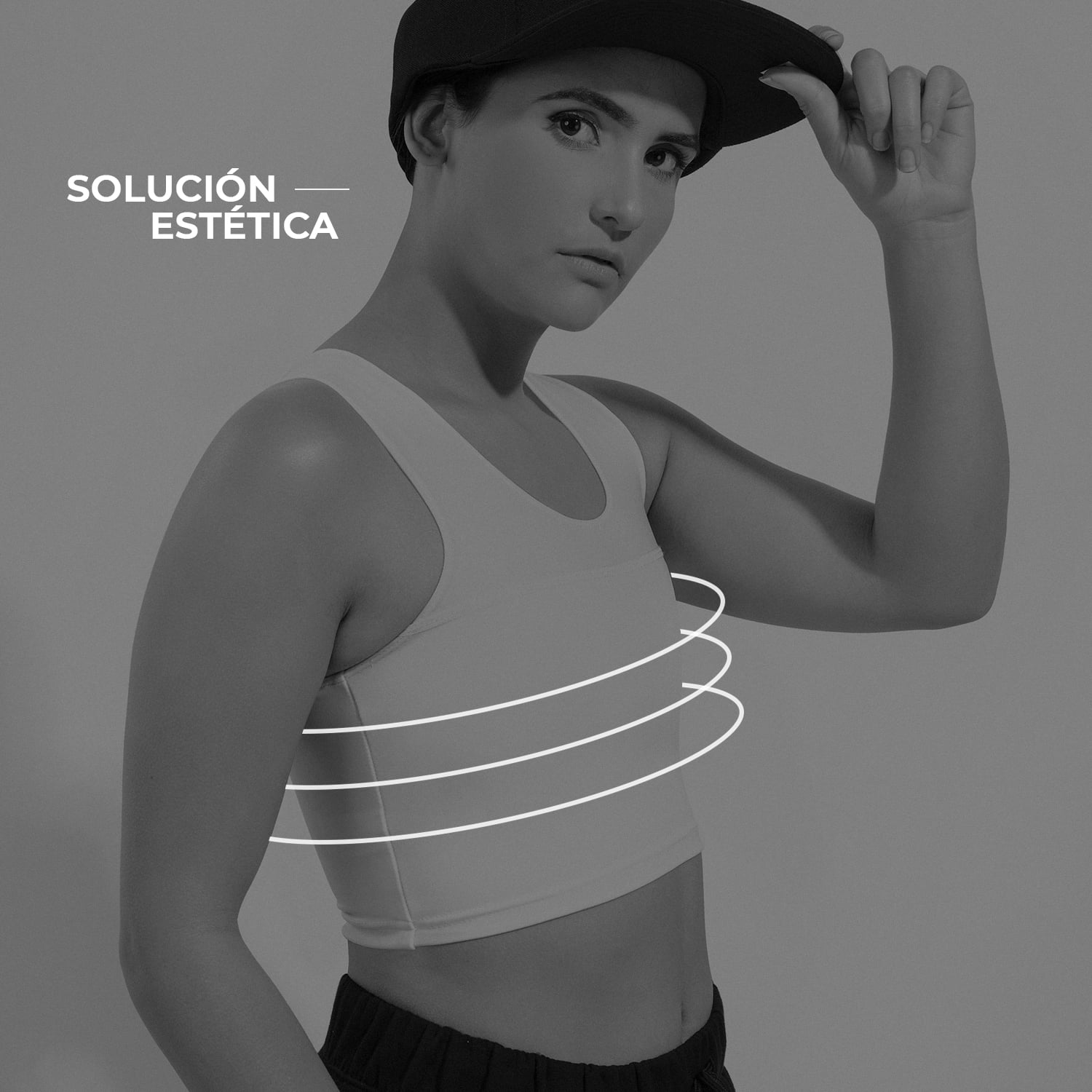 FAJA UNISEX ONHUL BLANCO PECHO COMPRESOR TOMBOY CHEST BINDER - 4