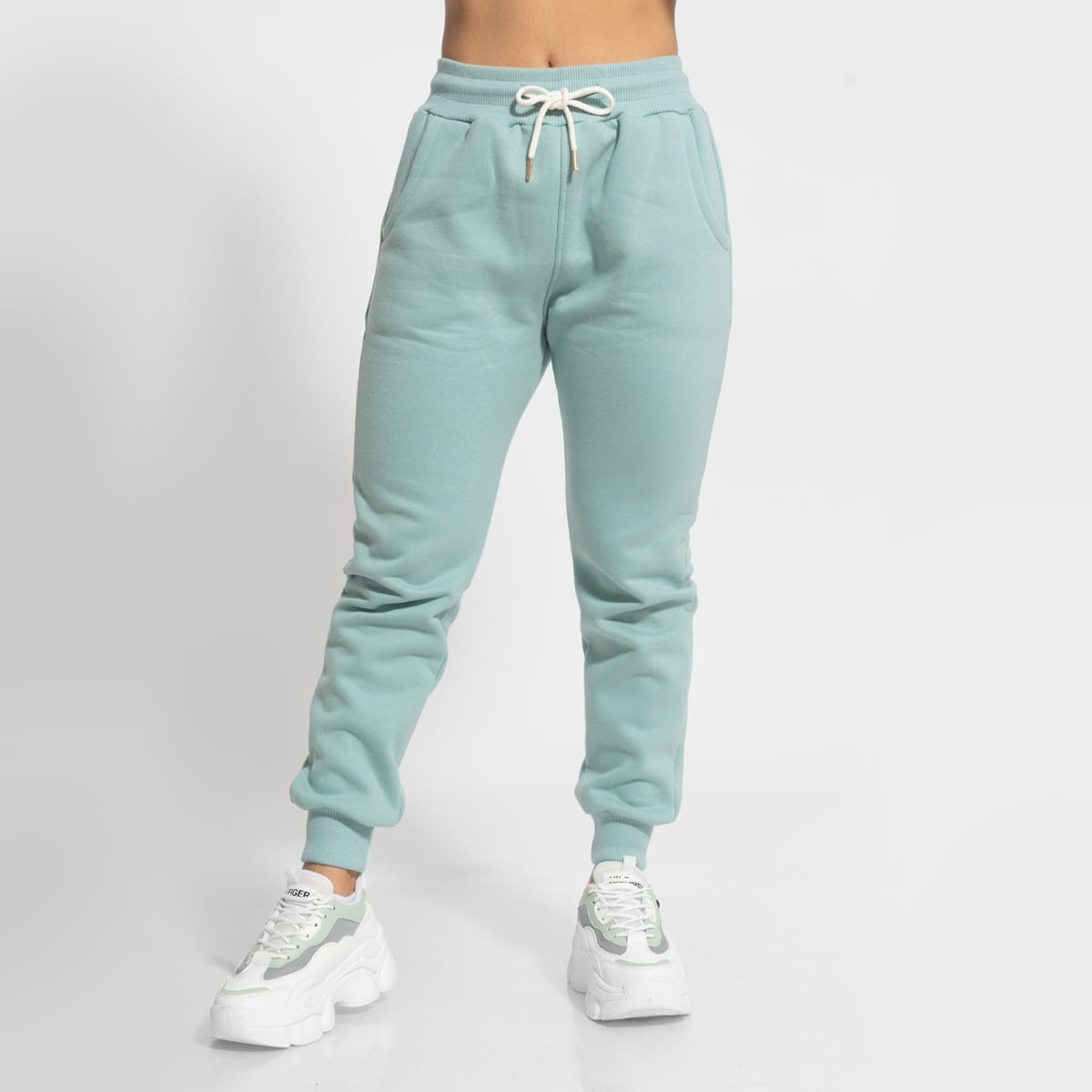 CONJUNTO BUZO ALGODÓN MUJER ONHUL TURQUESA DE POLERA + JOGGER MALIBU - 2