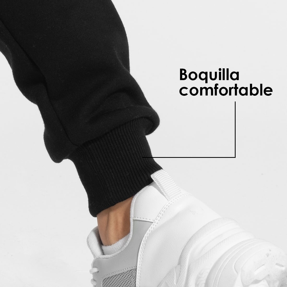 BUZO JOGGER ALGODÓN MUJER ONHUL NEGRO CONFORT - 3